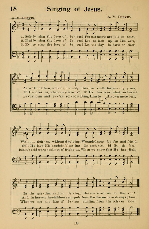 Hymnal for Primary Classes: a collection of hymns and tunes, recitations and exercises, being a manual for primary Sunday-schools (With Tunes)) page 18