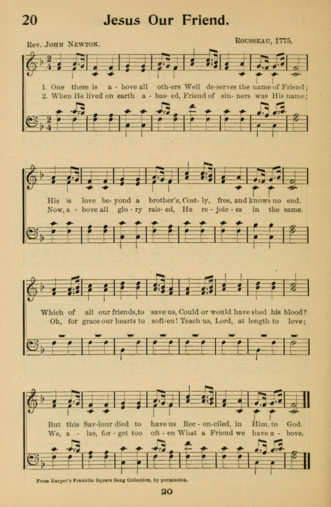 Hymnal for Primary Classes: a collection of hymns and tunes, recitations and exercises, being a manual for primary Sunday-schools (With Tunes)) page 20