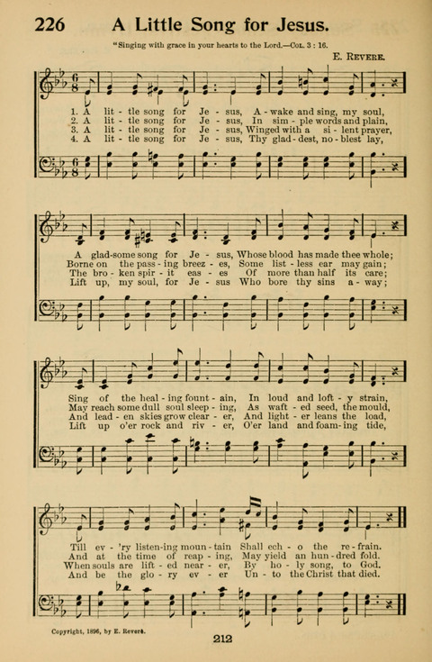 Hymnal for Primary Classes: a collection of hymns and tunes, recitations and exercises, being a manual for primary Sunday-schools (With Tunes)) page 214