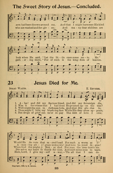 Hymnal for Primary Classes: a collection of hymns and tunes, recitations and exercises, being a manual for primary Sunday-schools (With Tunes)) page 23