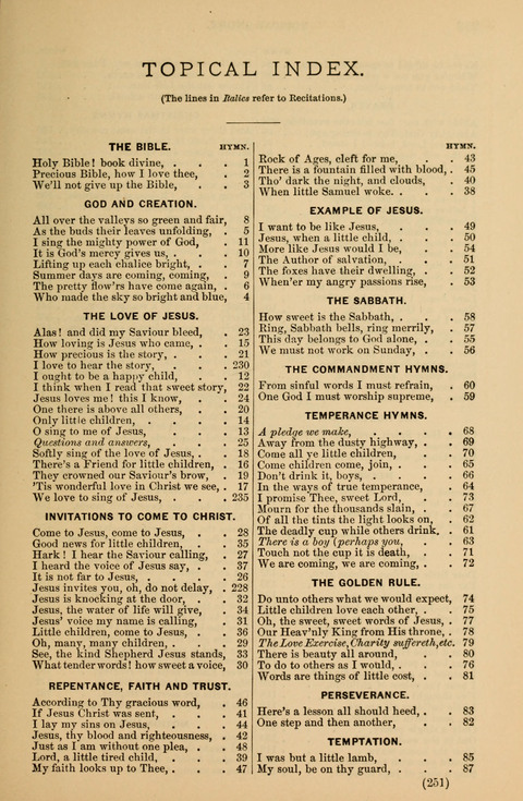 Hymnal for Primary Classes: a collection of hymns and tunes, recitations and exercises, being a manual for primary Sunday-schools (With Tunes)) page 253