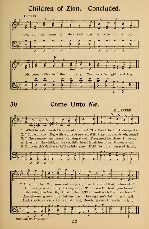 Hymnal for Primary Classes: a collection of hymns and tunes, recitations and exercises, being a manual for primary Sunday-schools (With Tunes)) page 29