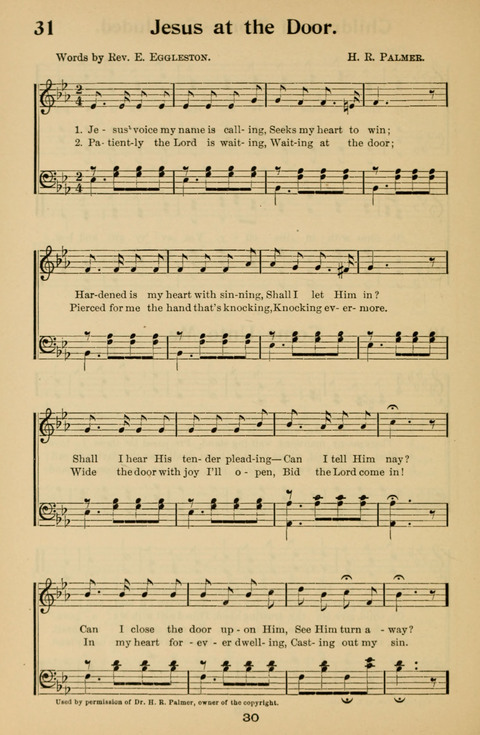 Hymnal for Primary Classes: a collection of hymns and tunes, recitations and exercises, being a manual for primary Sunday-schools (With Tunes)) page 30