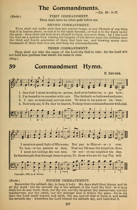 Hymnal for Primary Classes: a collection of hymns and tunes, recitations and exercises, being a manual for primary Sunday-schools (With Tunes)) page 57