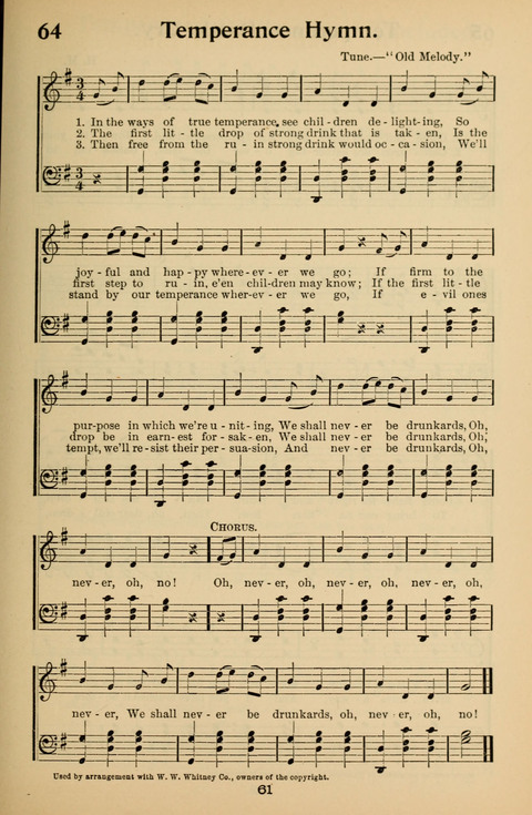 Hymnal for Primary Classes: a collection of hymns and tunes, recitations and exercises, being a manual for primary Sunday-schools (With Tunes)) page 61