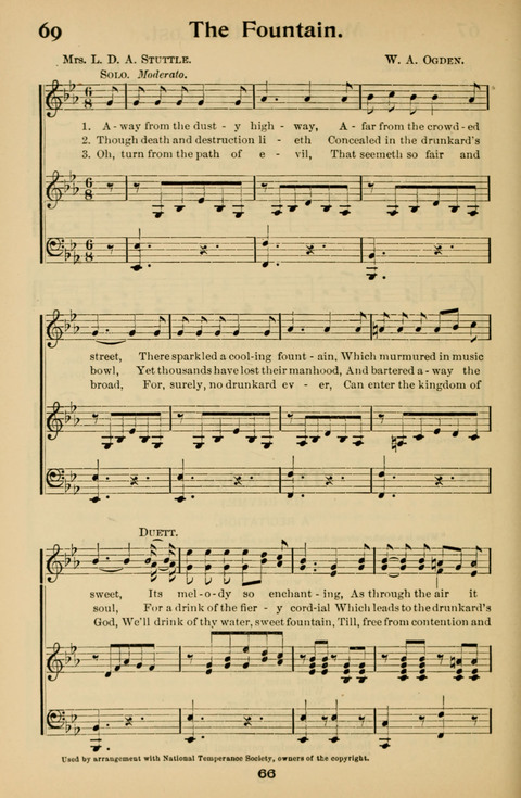 Hymnal for Primary Classes: a collection of hymns and tunes, recitations and exercises, being a manual for primary Sunday-schools (With Tunes)) page 66