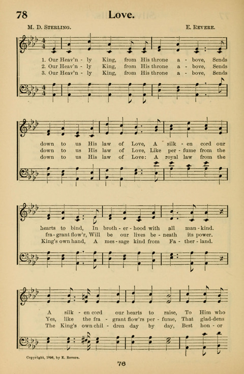 Hymnal for Primary Classes: a collection of hymns and tunes, recitations and exercises, being a manual for primary Sunday-schools (With Tunes)) page 76