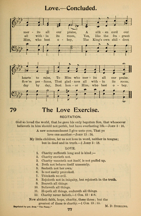 Hymnal for Primary Classes: a collection of hymns and tunes, recitations and exercises, being a manual for primary Sunday-schools (With Tunes)) page 77