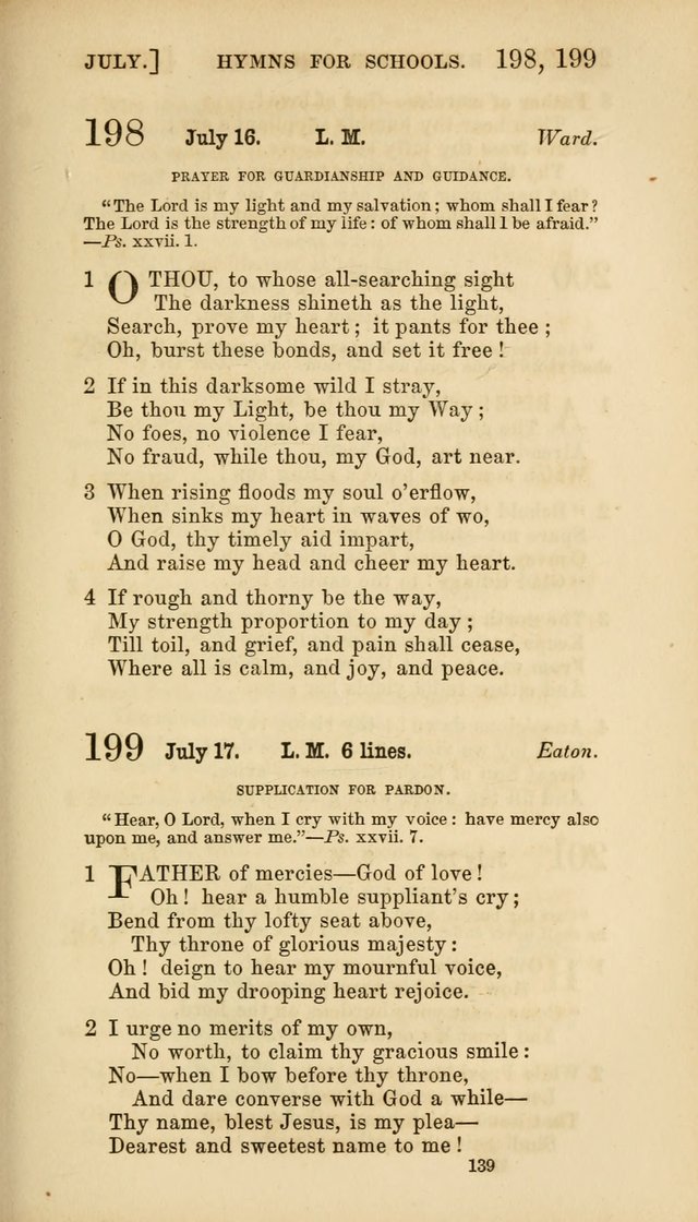 Hymns for Schools: with appropriate selections from scripture and tunes suited to the metres of the hymns (3rd ed.) page 139