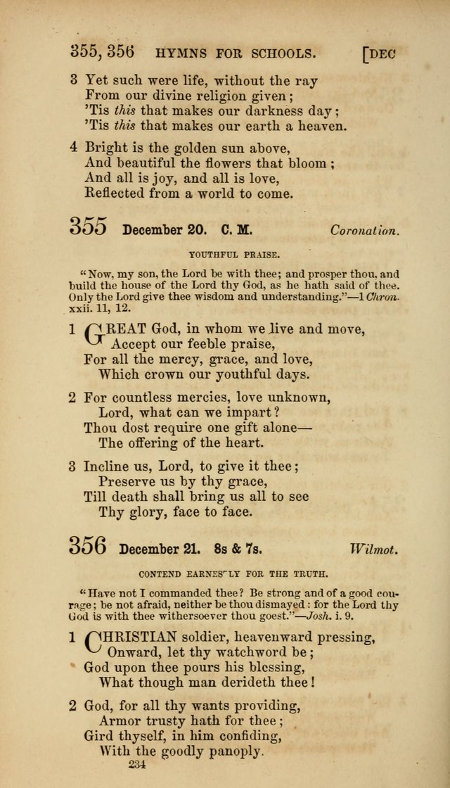 Hymns for Schools: with appropriate selections from scripture and tunes suited to the metres of the hymns (3rd ed.) page 234