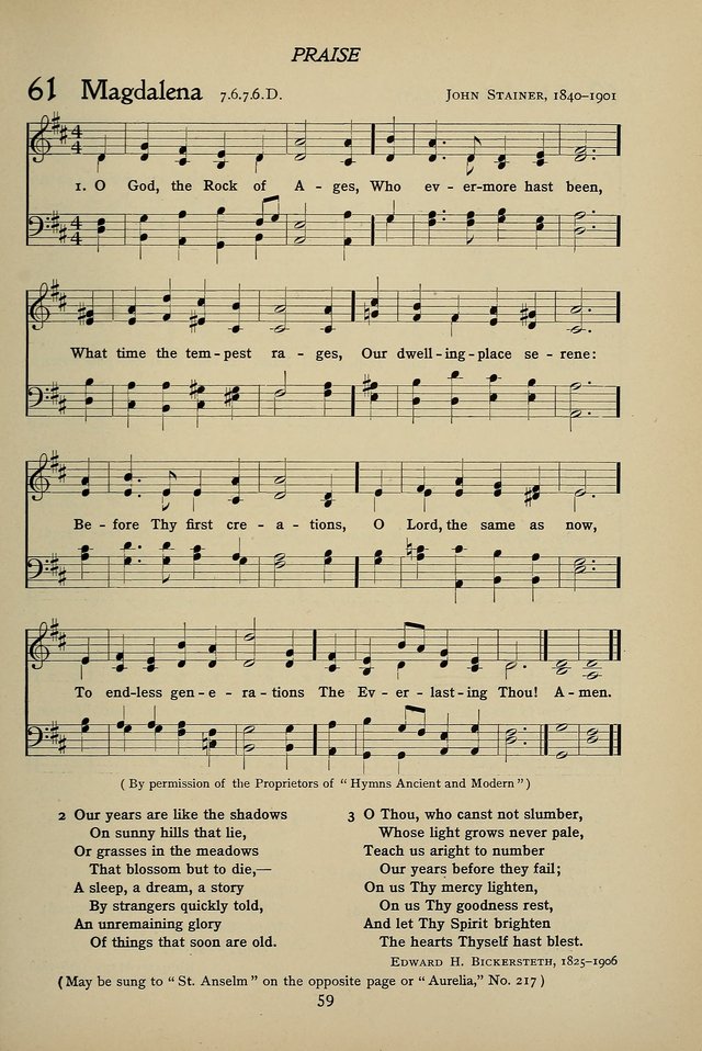 Hymns for Schools and Colleges page 59