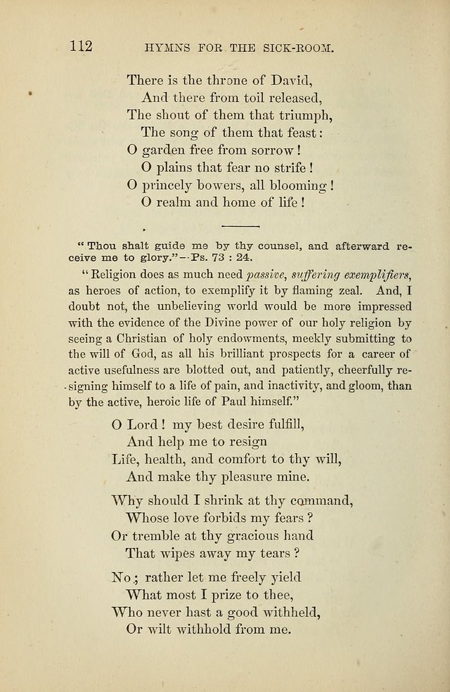Hymns for the Sick-Room page 112