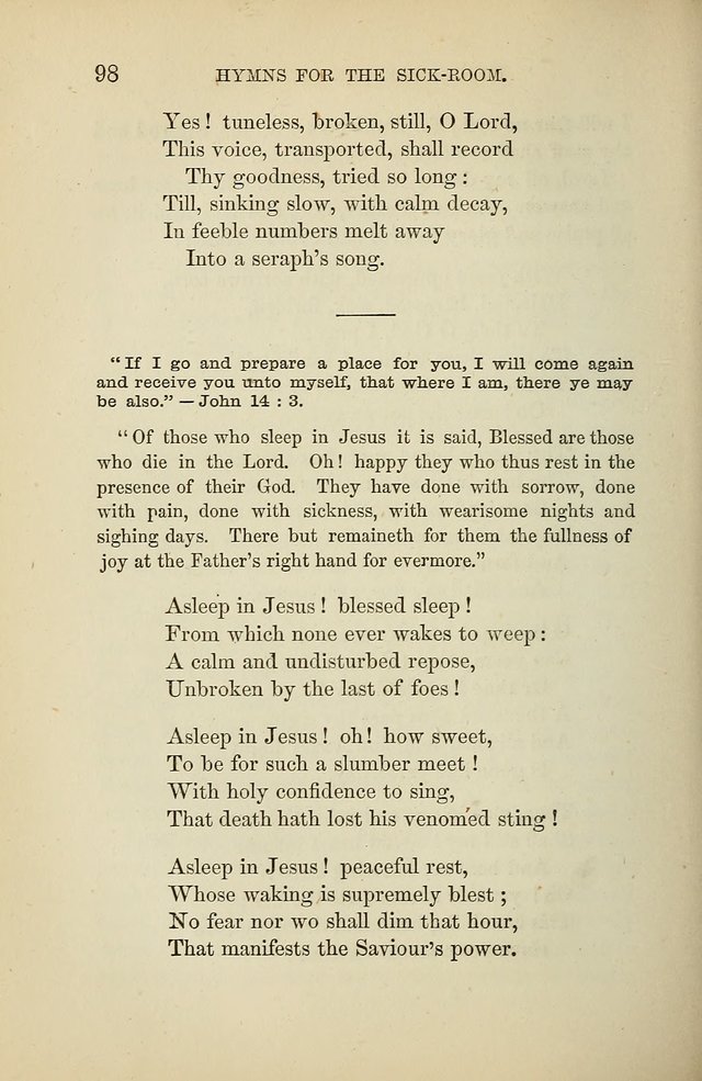 Hymns for the Sick-Room page 98