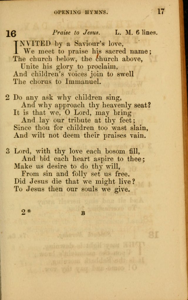 Hymns for Sunday Schools page 17