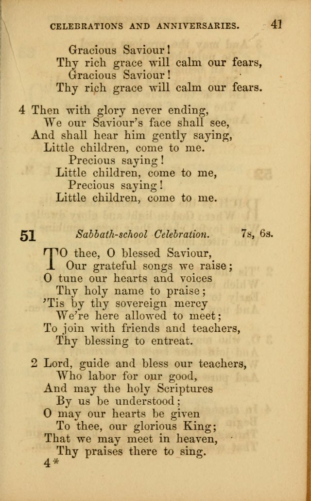 Hymns for Sunday Schools page 41