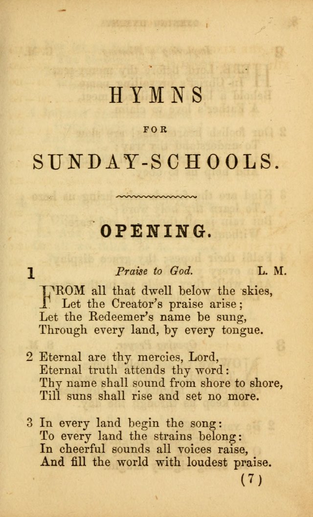 Hymns for Sunday Schools page 7