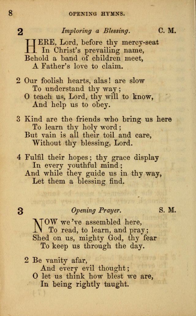 Hymns for Sunday Schools page 8