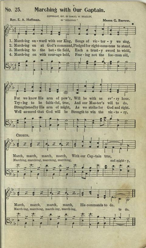 Hosannas: for Sunday Schools, conventions, etc., and generatl use in Christian work and worship page 25