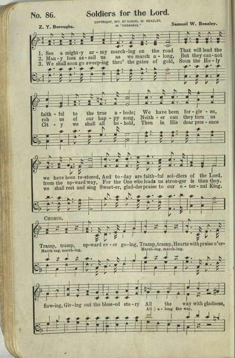 Hosannas: for Sunday Schools, conventions, etc., and generatl use in Christian work and worship page 86