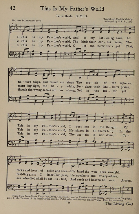 The Hymnal for Young People page 36