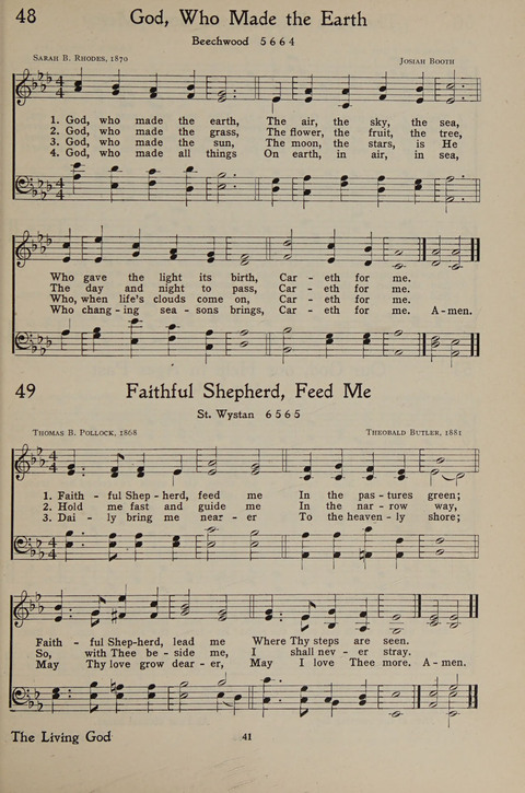 The Hymnal for Young People page 41
