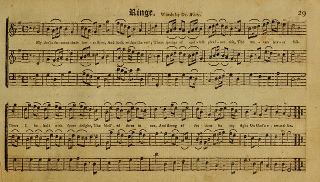 Harmonia Americana: containing a concise introduction to the grounds of music; with a variety of airs, suitable fore divine worship and the use of musical societies; consisting of three and four parts page 34
