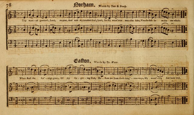 Harmonia Americana: containing a concise introduction to the grounds of music; with a variety of airs, suitable fore divine worship and the use of musical societies; consisting of three and four parts page 83