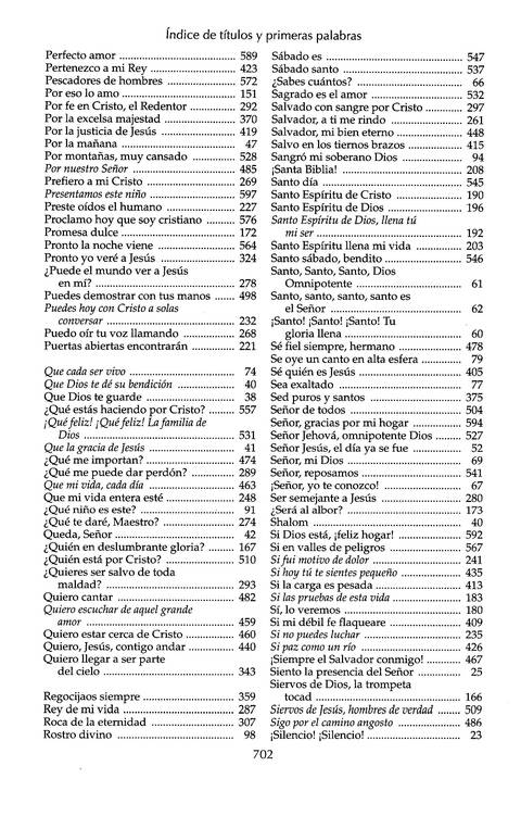 Himnario Adventista del Séptimo Día page 698