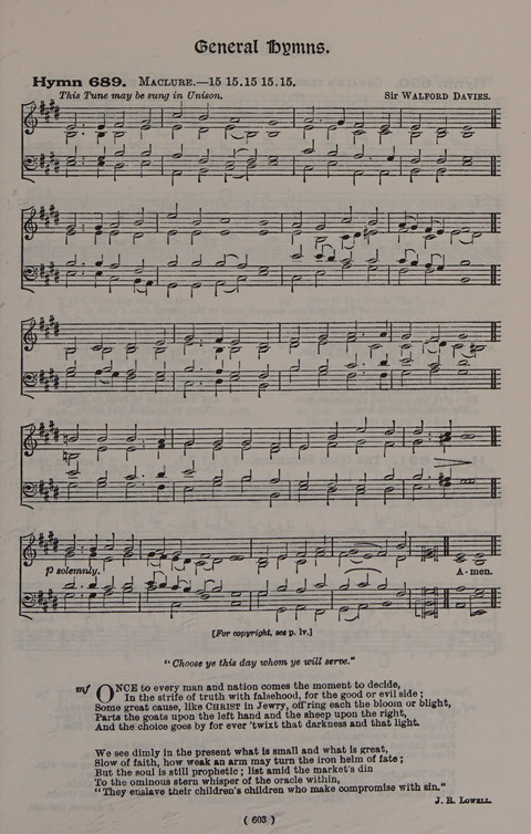 Hymns Ancient and Modern (Standard ed.) page 603
