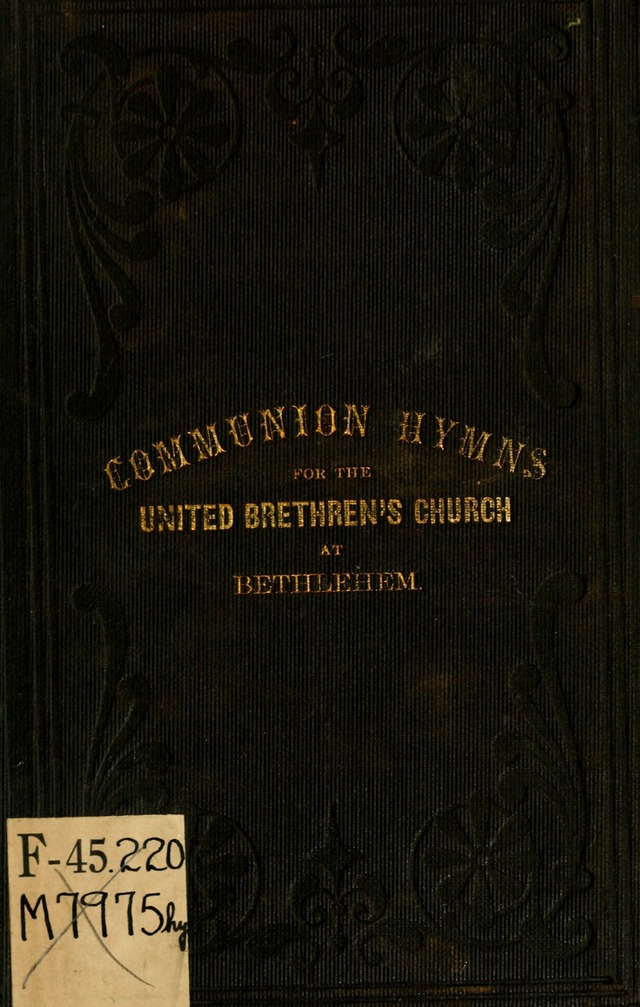 Hymns Arranged for the Communion Service of the Church of the United Brethren page i