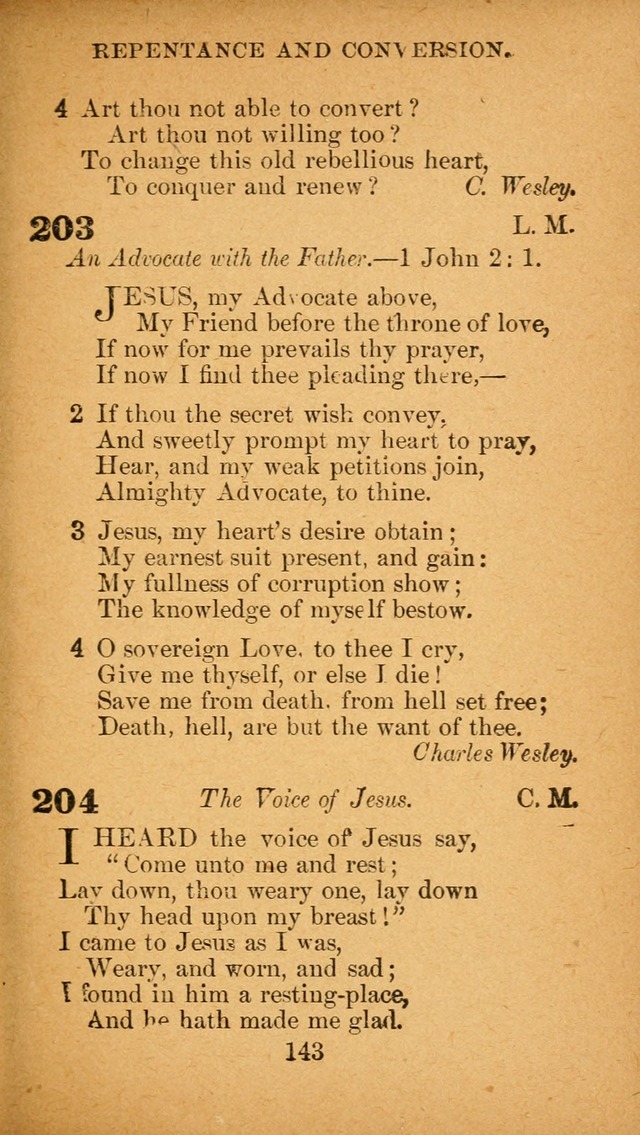 Hymnal: adapted to the doctrines and usages of the African Methodist Episcopal Church. Revised Edition page 147