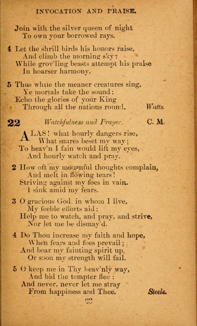 Hymnal: adapted to the doctrines and usages of the African Methodist Episcopal Church. Revised Edition page 23