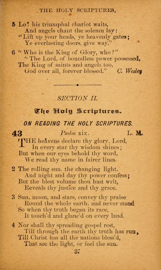 Hymnal: adapted to the doctrines and usages of the African Methodist Episcopal Church. Revised Edition page 37