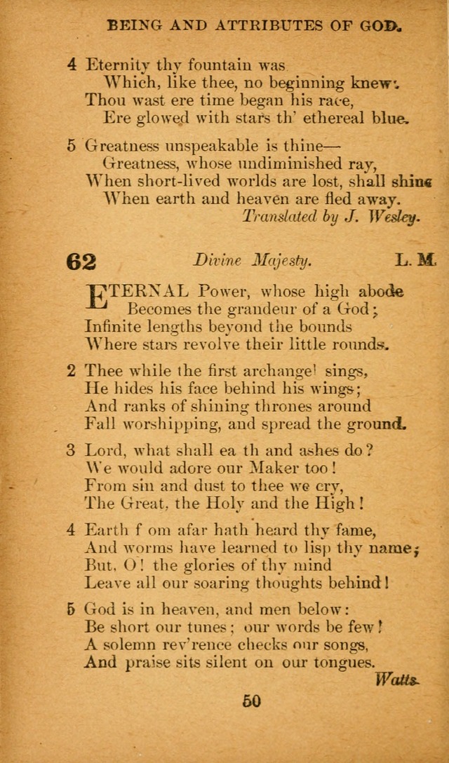 Hymnal: adapted to the doctrines and usages of the African Methodist Episcopal Church. Revised Edition page 50