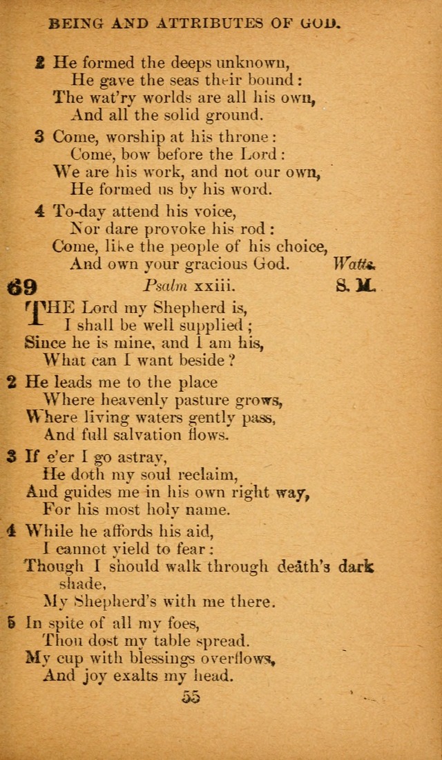 Hymnal: adapted to the doctrines and usages of the African Methodist Episcopal Church. Revised Edition page 55