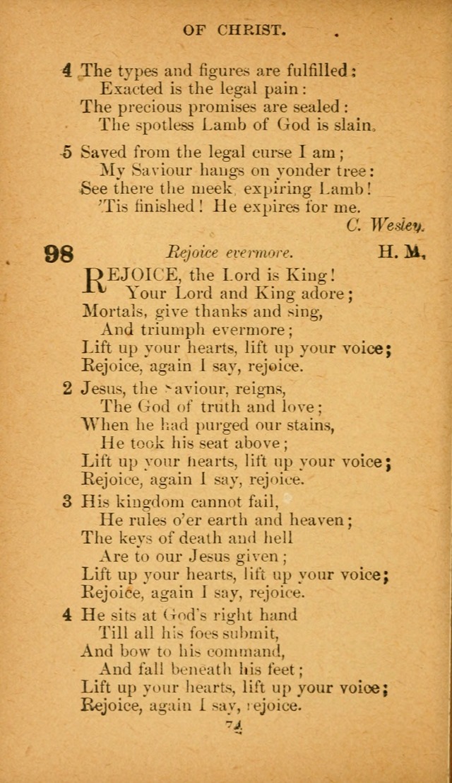 Hymnal: adapted to the doctrines and usages of the African Methodist Episcopal Church. Revised Edition page 78