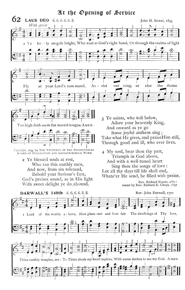The Hymnal: published by the Authority of the General Assembly of the Presbyterian Church in the U.S.A. page 54