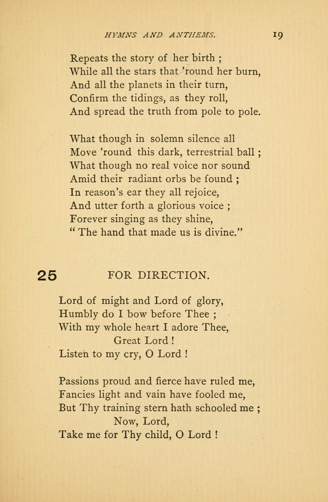 Hymns and Anthems adapted for Jewish Worship page 19