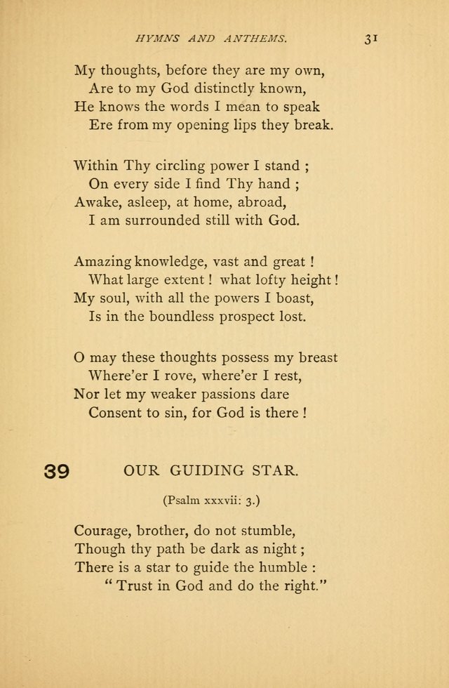 Hymns and Anthems adapted for Jewish Worship page 31