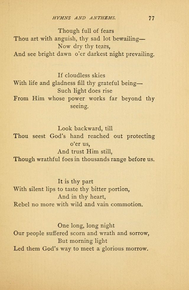 Hymns and Anthems adapted for Jewish Worship page 77