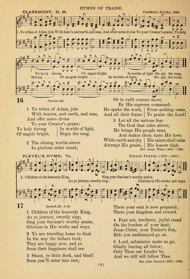 Hymns of the Ages: for Public and Social Worship page 8