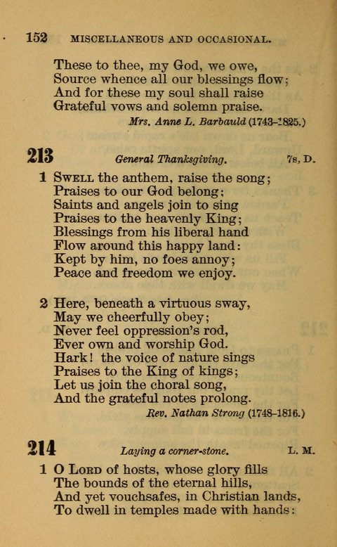 Hymns of the Ages: for Public and Social Worship, Approved and Recommended ... by the General Assembly of the Presbyterian Church in the U.S. (Second ed.) page 152
