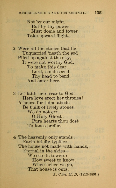 Hymns of the Ages: for Public and Social Worship, Approved and Recommended ... by the General Assembly of the Presbyterian Church in the U.S. (Second ed.) page 155