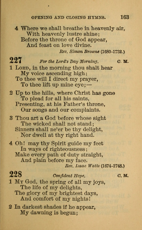 Hymns of the Ages: for Public and Social Worship, Approved and Recommended ... by the General Assembly of the Presbyterian Church in the U.S. (Second ed.) page 163
