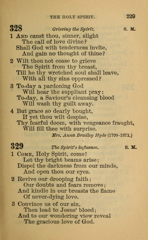 Hymns of the Ages: for Public and Social Worship, Approved and Recommended ... by the General Assembly of the Presbyterian Church in the U.S. (Second ed.) page 229