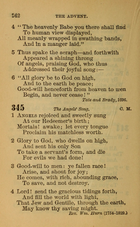 Hymns of the Ages: for Public and Social Worship, Approved and Recommended ... by the General Assembly of the Presbyterian Church in the U.S. (Second ed.) page 242