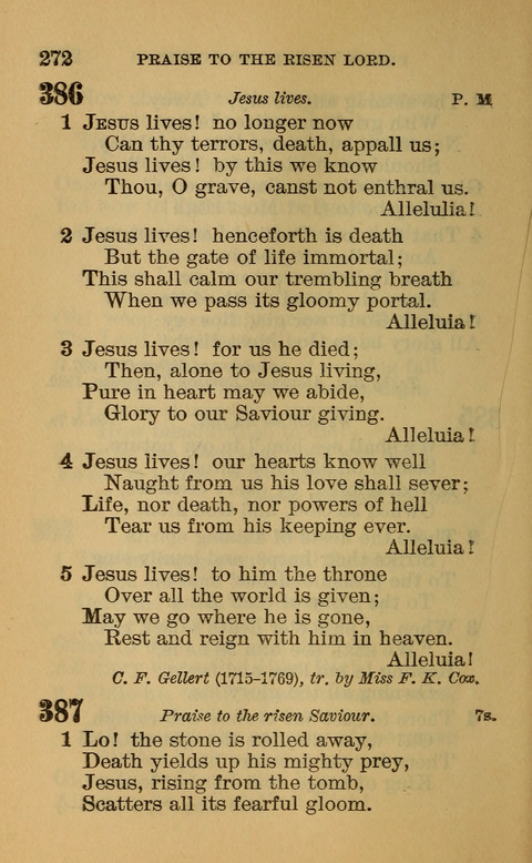 Hymns of the Ages: for Public and Social Worship, Approved and Recommended ... by the General Assembly of the Presbyterian Church in the U.S. (Second ed.) page 272