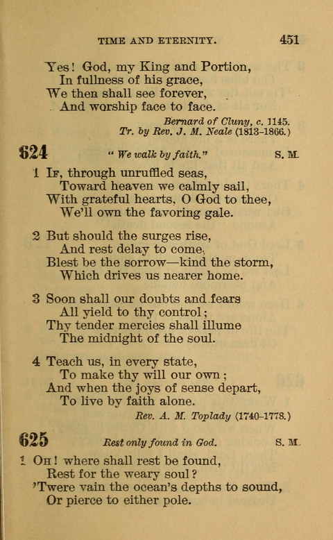 Hymns of the Ages: for Public and Social Worship, Approved and Recommended ... by the General Assembly of the Presbyterian Church in the U.S. (Second ed.) page 451