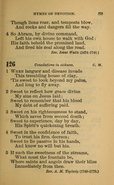 Hymns of the Ages: for Public and Social Worship, Approved and Recommended ... by the General Assembly of the Presbyterian Church in the U.S. (Second ed.) page 89