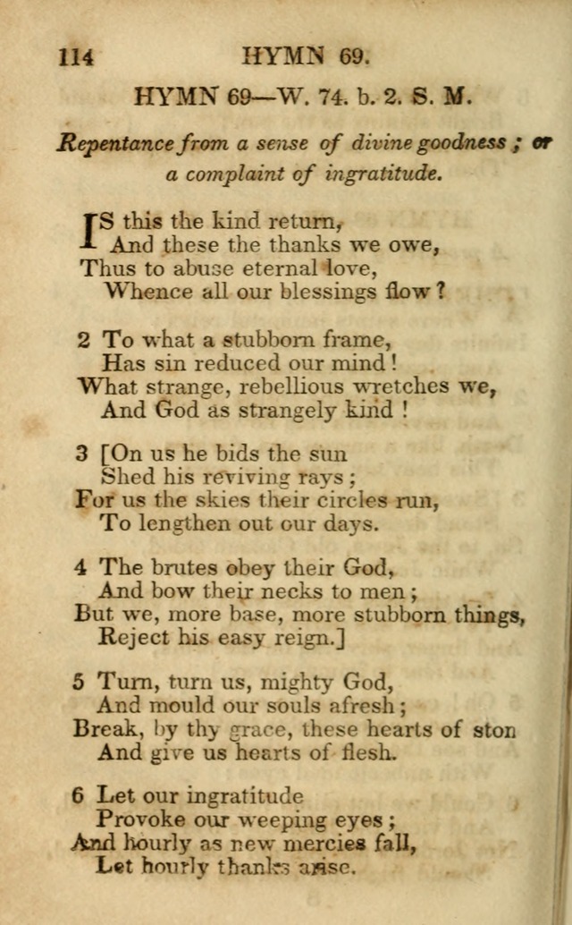 Hymns and Spiritual Songs, Original and Selected, for the Use of Christians. (5th ed.) page 124